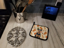 Load image into Gallery viewer, Airedale Terrier Heirloom Fall Pair of Pot Holders