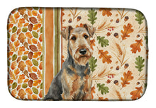 Load image into Gallery viewer, Grizzle Airedale Terrier Heirloom Fall Dish Drying Mat
