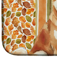 Load image into Gallery viewer, Red Akita Heirloom Fall Dish Drying Mat