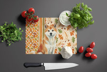 Load image into Gallery viewer, Red Akita Heirloom Fall Glass Cutting Board
