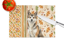 Load image into Gallery viewer, Sesame Akita Heirloom Fall Glass Cutting Board