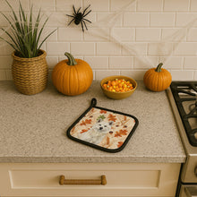 Load image into Gallery viewer, White Akita Heirloom Fall Pair of Pot Holders