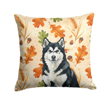 Load image into Gallery viewer, Black and White Alaskan Malamute Heirloom Fall Throw Pillow