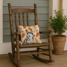 Load image into Gallery viewer, Gray and White Alaskan Malamute Heirloom Fall Throw Pillow