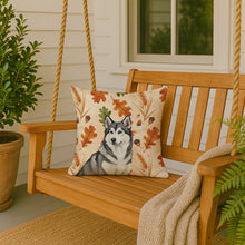 Load image into Gallery viewer, Gray and White Alaskan Malamute Heirloom Fall Throw Pillow