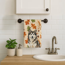 Load image into Gallery viewer, Sable and White Alaskan Malamute Heirloom Fall Kitchen Towel