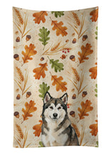 Load image into Gallery viewer, Sable and White Alaskan Malamute Heirloom Fall Kitchen Towel