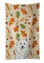 Load image into Gallery viewer, American Eskimo Heirloom Fall Kitchen Towel