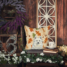 Load image into Gallery viewer, American Eskimo Heirloom Fall Throw Pillow
