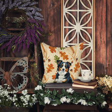 Load image into Gallery viewer, Black Tri American Shepherd Heirloom Fall Throw Pillow