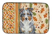 Load image into Gallery viewer, Blue Merle American Shepherd Heirloom Fall Dish Drying Mat