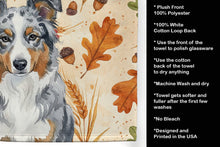 Load image into Gallery viewer, Blue Merle American Shepherd Heirloom Fall Kitchen Towel