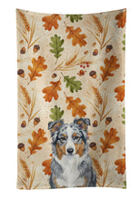 Load image into Gallery viewer, Blue Merle American Shepherd Heirloom Fall Kitchen Towel