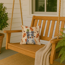 Load image into Gallery viewer, Blue Merle American Shepherd Heirloom Fall Throw Pillow