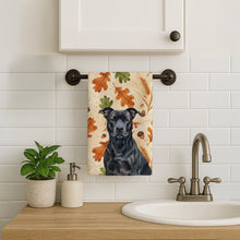 Load image into Gallery viewer, Black American Staffordshire Terrier Heirloom Fall Kitchen Towel