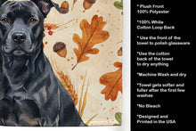Load image into Gallery viewer, Black American Staffordshire Terrier Heirloom Fall Kitchen Towel