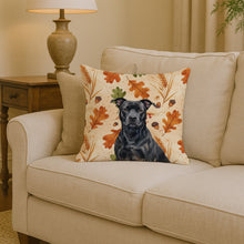 Load image into Gallery viewer, Black American Staffordshire Terrier Heirloom Fall Throw Pillow