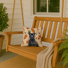 Load image into Gallery viewer, Black American Staffordshire Terrier Heirloom Fall Throw Pillow