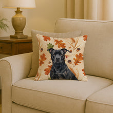 Load image into Gallery viewer, Black American Staffordshire Terrier Heirloom Fall Throw Pillow