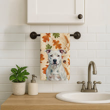 Load image into Gallery viewer, White American Staffordshire Terrier Heirloom Fall Kitchen Towel