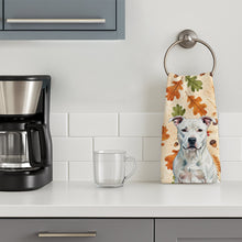 Load image into Gallery viewer, White American Staffordshire Terrier Heirloom Fall Kitchen Towel