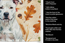 Load image into Gallery viewer, White American Staffordshire Terrier Heirloom Fall Kitchen Towel
