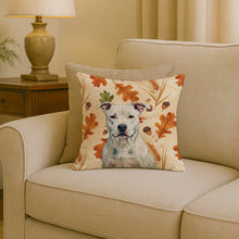 Load image into Gallery viewer, White American Staffordshire Terrier Heirloom Fall Throw Pillow