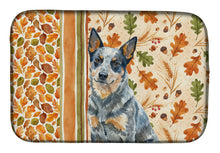 Load image into Gallery viewer, Blue Heeler Australian Cattle Dog Heirloom Fall Dish Drying Mat