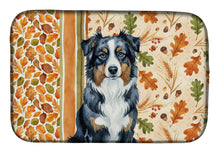 Load image into Gallery viewer, Black Australian Shepherd Heirloom Fall Dish Drying Mat