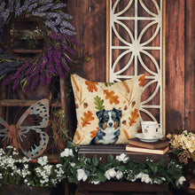 Load image into Gallery viewer, Black Australian Shepherd Heirloom Fall Throw Pillow