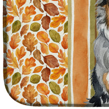 Load image into Gallery viewer, Blue Merle Australian Shepherd Heirloom Fall Dish Drying Mat