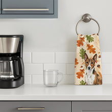 Load image into Gallery viewer, Brindle and White Basenji Heirloom Fall Kitchen Towel