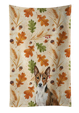 Load image into Gallery viewer, Brindle and White Basenji Heirloom Fall Kitchen Towel