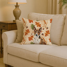 Load image into Gallery viewer, Brindle and White Basenji Heirloom Fall Throw Pillow