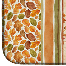 Load image into Gallery viewer, Red and White Basenji Heirloom Fall Dish Drying Mat