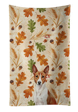 Load image into Gallery viewer, Red and White Basenji Heirloom Fall Kitchen Towel