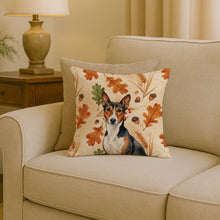 Load image into Gallery viewer, Tricolor and White Basenji Heirloom Fall Throw Pillow