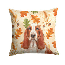 Load image into Gallery viewer, Red and White Basset Hound Heirloom Fall Throw Pillow