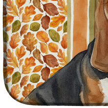Load image into Gallery viewer, Tricolor and White Basset Hound Heirloom Fall Dish Drying Mat