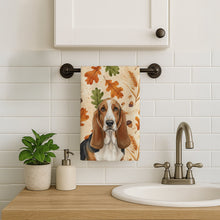 Load image into Gallery viewer, Tricolor and White Basset Hound Heirloom Fall Kitchen Towel