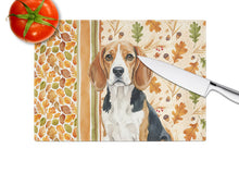 Load image into Gallery viewer, Beagle Heirloom Fall Glass Cutting Board