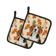 Load image into Gallery viewer, Beagle Heirloom Fall Pair of Pot Holders