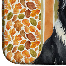 Load image into Gallery viewer, Black Bearded Collie Heirloom Fall Dish Drying Mat