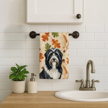 Load image into Gallery viewer, Black Bearded Collie Heirloom Fall Kitchen Towel