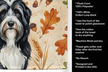 Load image into Gallery viewer, Black Bearded Collie Heirloom Fall Kitchen Towel