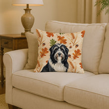 Load image into Gallery viewer, Black Bearded Collie Heirloom Fall Throw Pillow