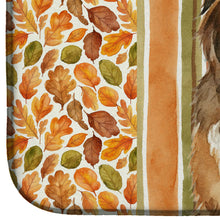 Load image into Gallery viewer, Brown Bearded Collie Heirloom Fall Dish Drying Mat