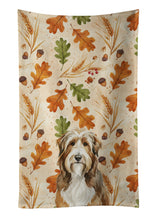 Load image into Gallery viewer, Brown Bearded Collie Heirloom Fall Kitchen Towel