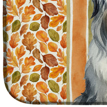 Load image into Gallery viewer, Bearded Collie Heirloom Fall Dish Drying Mat