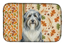 Load image into Gallery viewer, Bearded Collie Heirloom Fall Dish Drying Mat